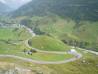 Die Furka Pass Strasse in Richtung Realp Furka Pass/Realp